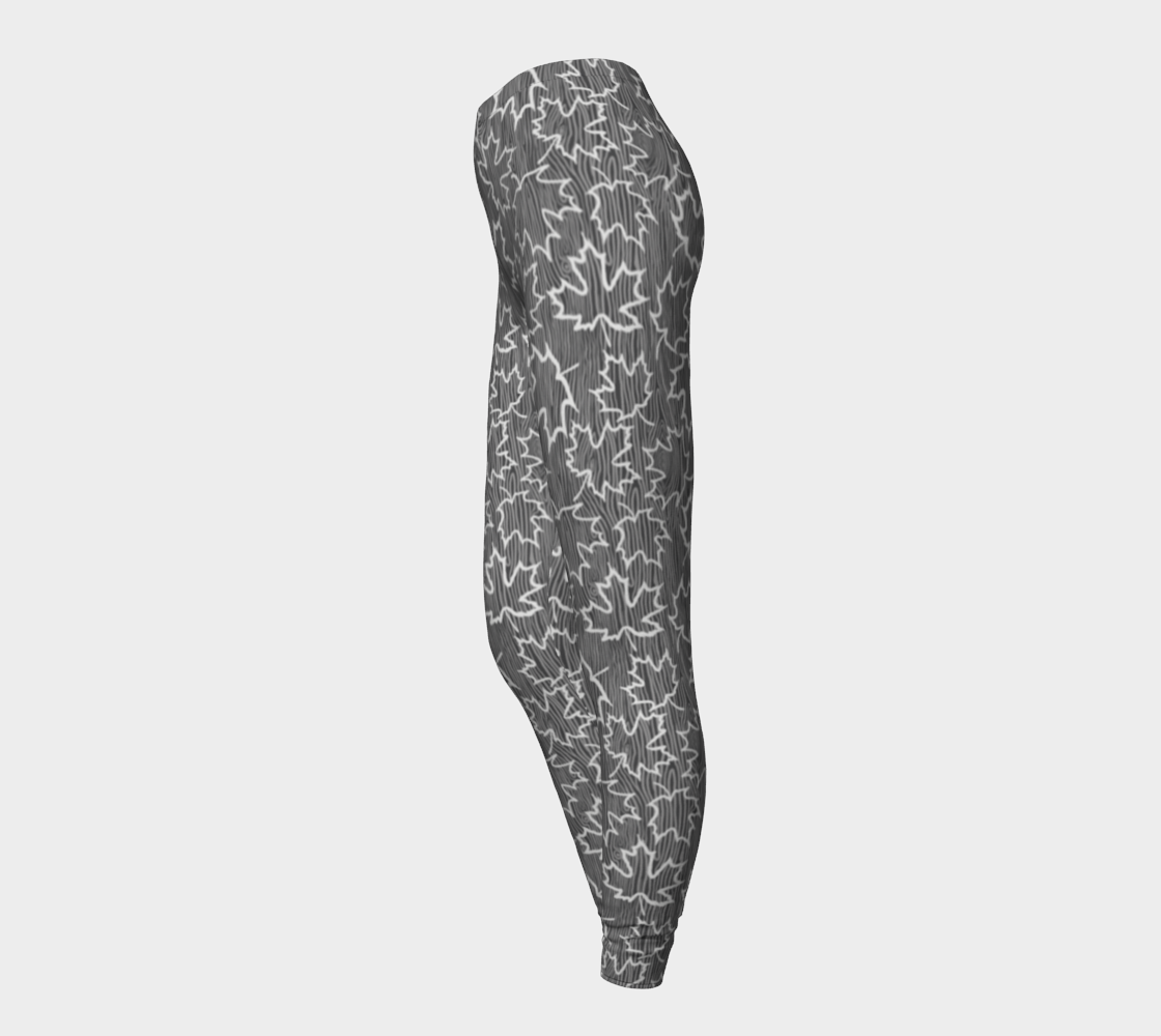 Maple Leaf and Woodgrain Leggings