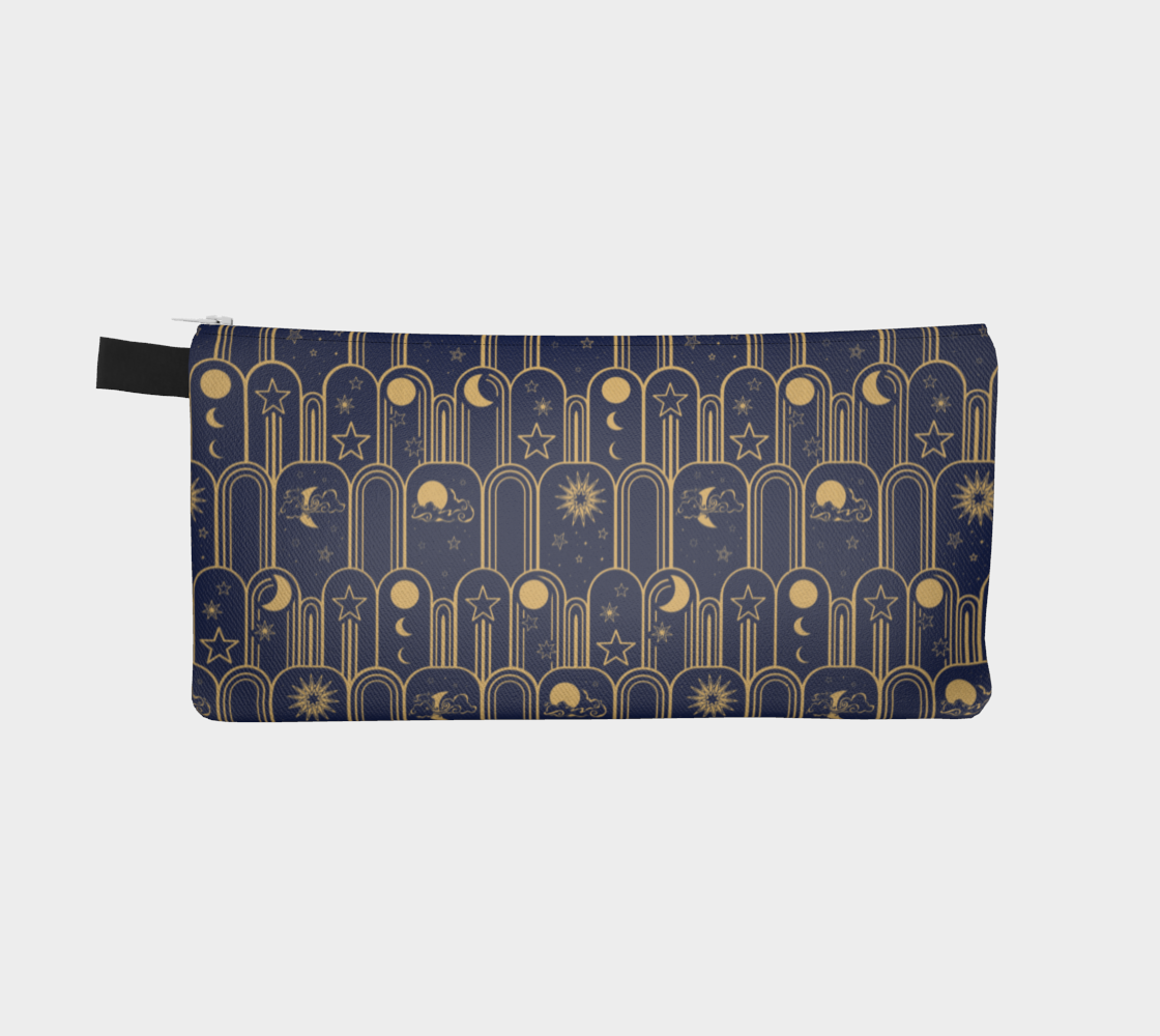 Boho Sun moon and Stars Pencil Case