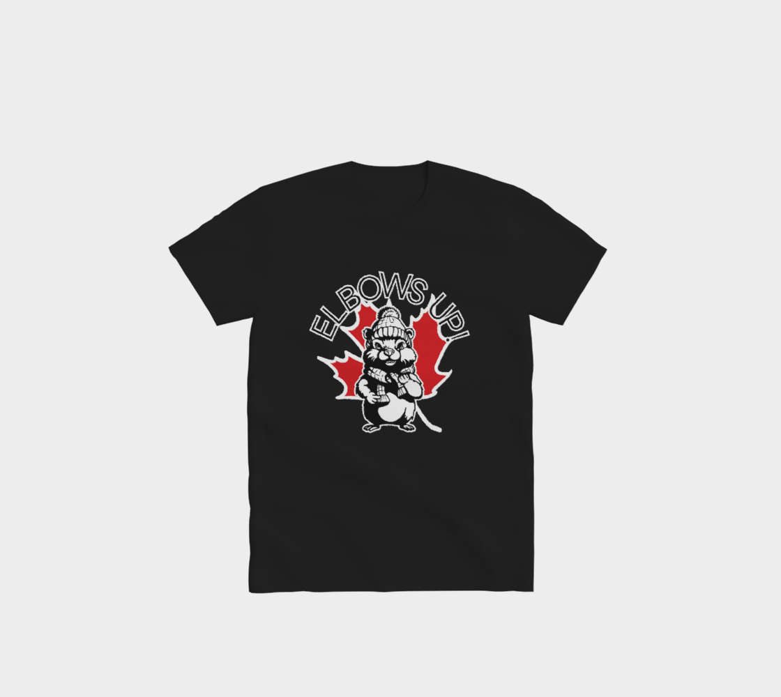 T-shirt « Coudes levés » avec un castor en colère