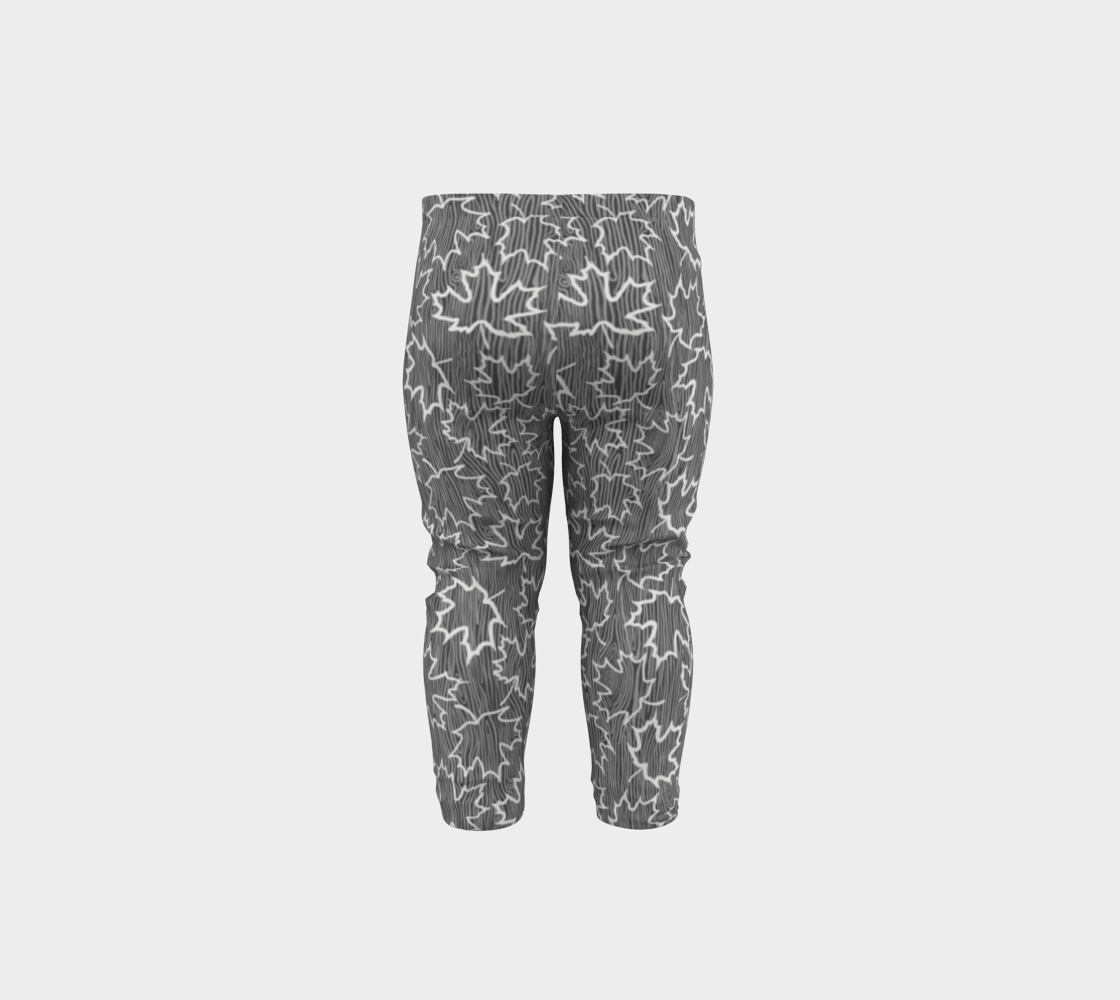 Maple Leaves on Woodgrain Baby leggings