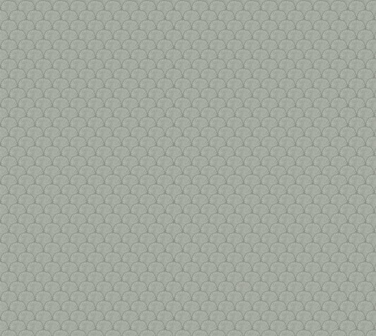 Seashell Scales - Green - Cotton Sateen Fabric