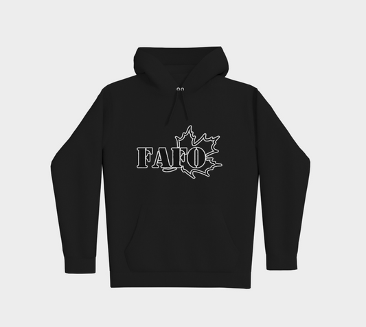Sweat à capuche canadien FAFO - Noir et blanc