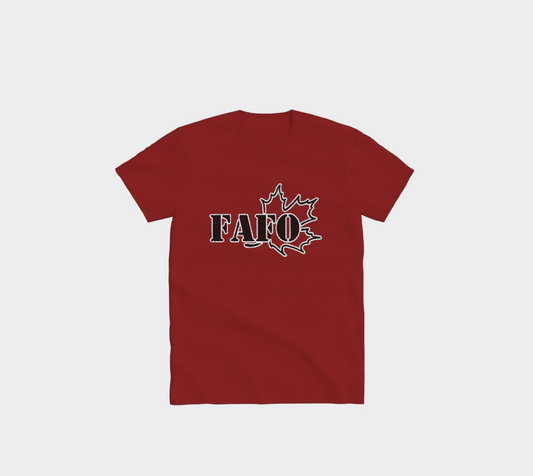 T-shirt noir et blanc de la FAFO canadienne