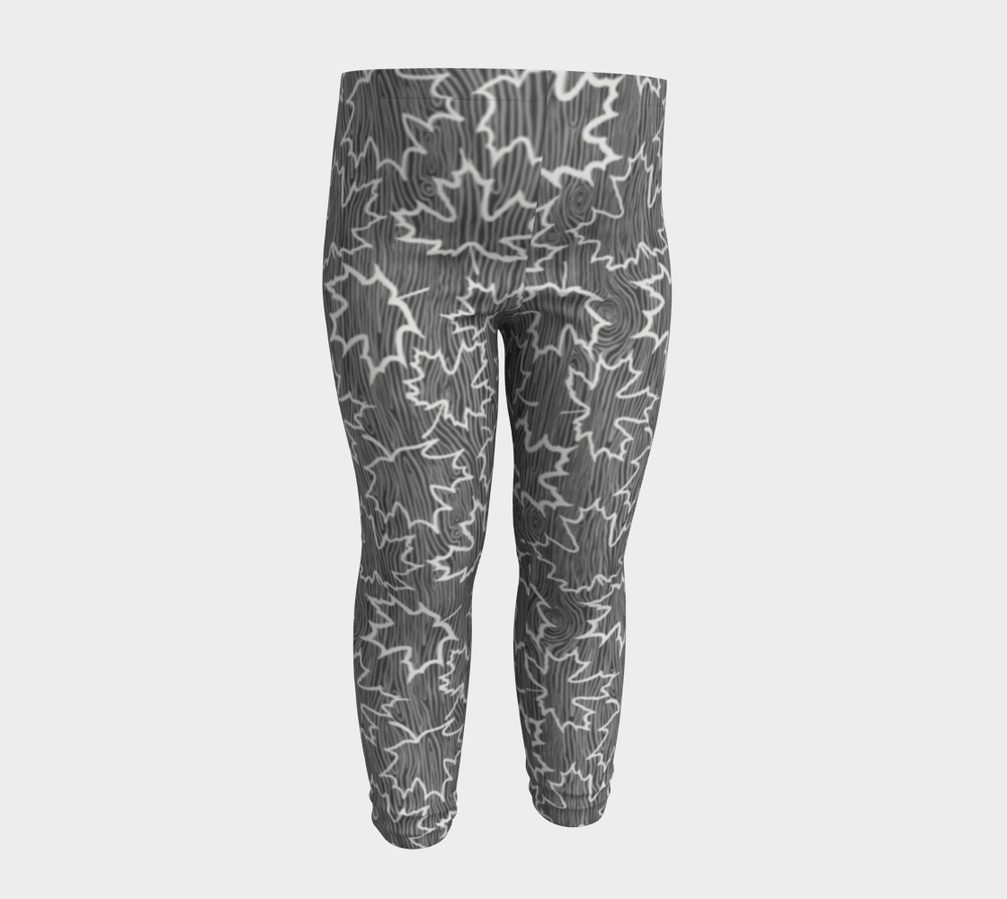 Maple Leaves on Woodgrain Baby leggings