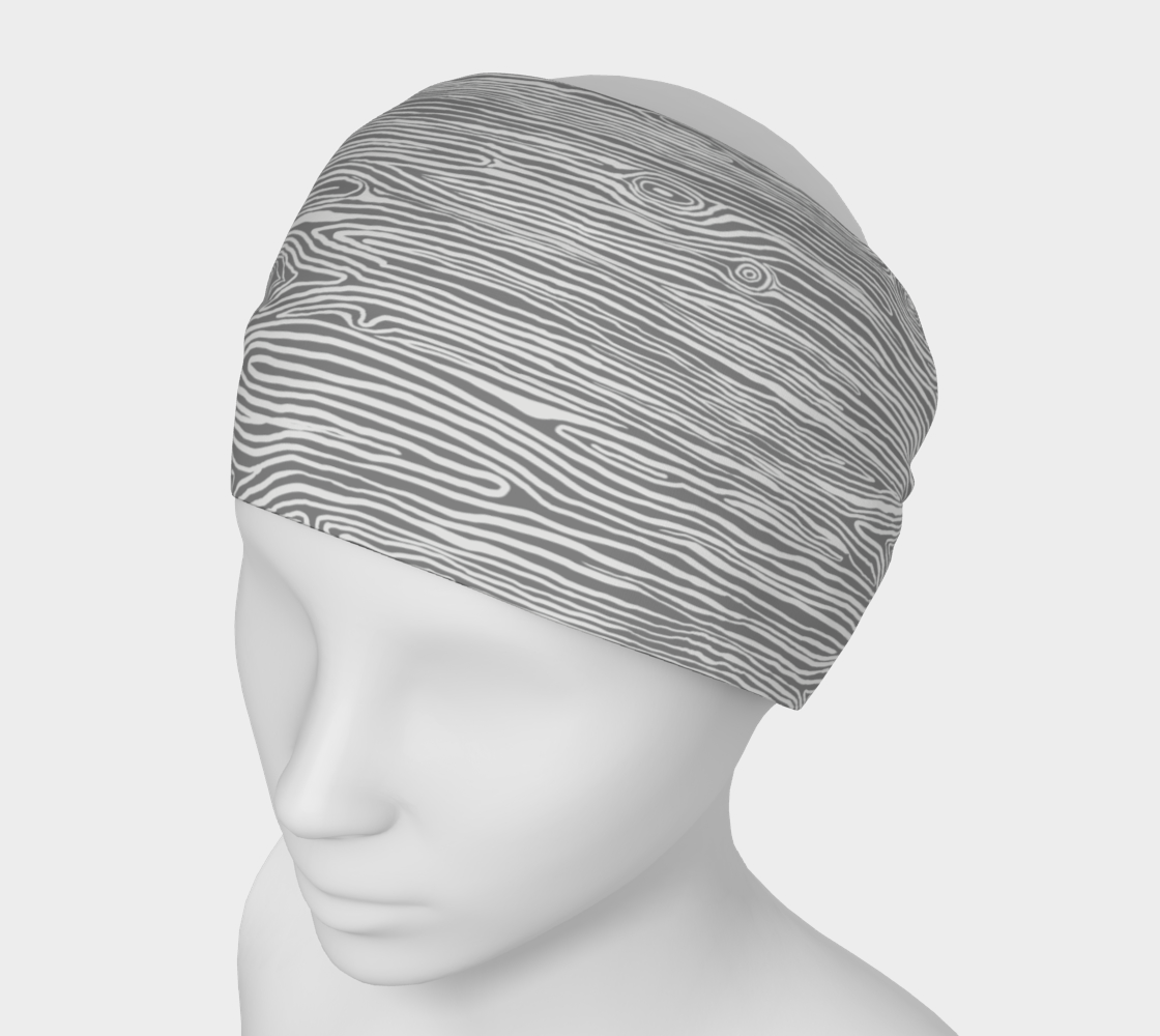 Woodgrain Headband Gray