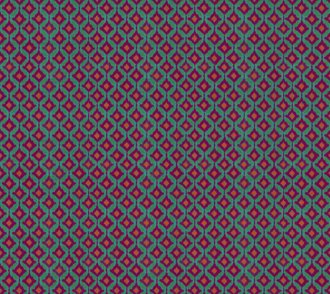 Diamond  Ikat  Velveteen Fabric