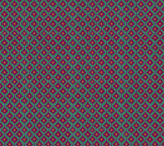 Diamond  Ikat  Velveteen Fabric