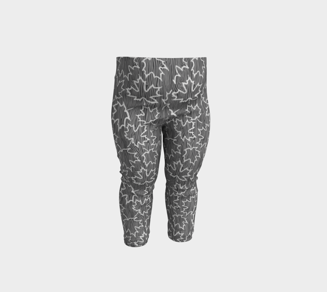Maple Leaves on Woodgrain Baby leggings