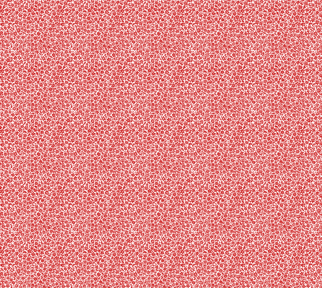 Red Ditsy Floral Cotton Silk Fabric