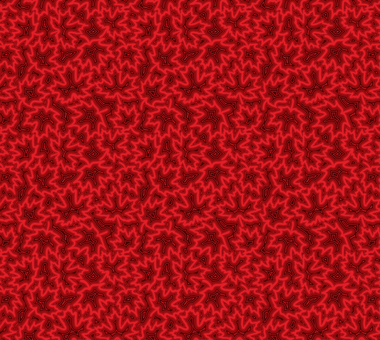 Glowing Red Maple Leaves Organic Quilting Cotton