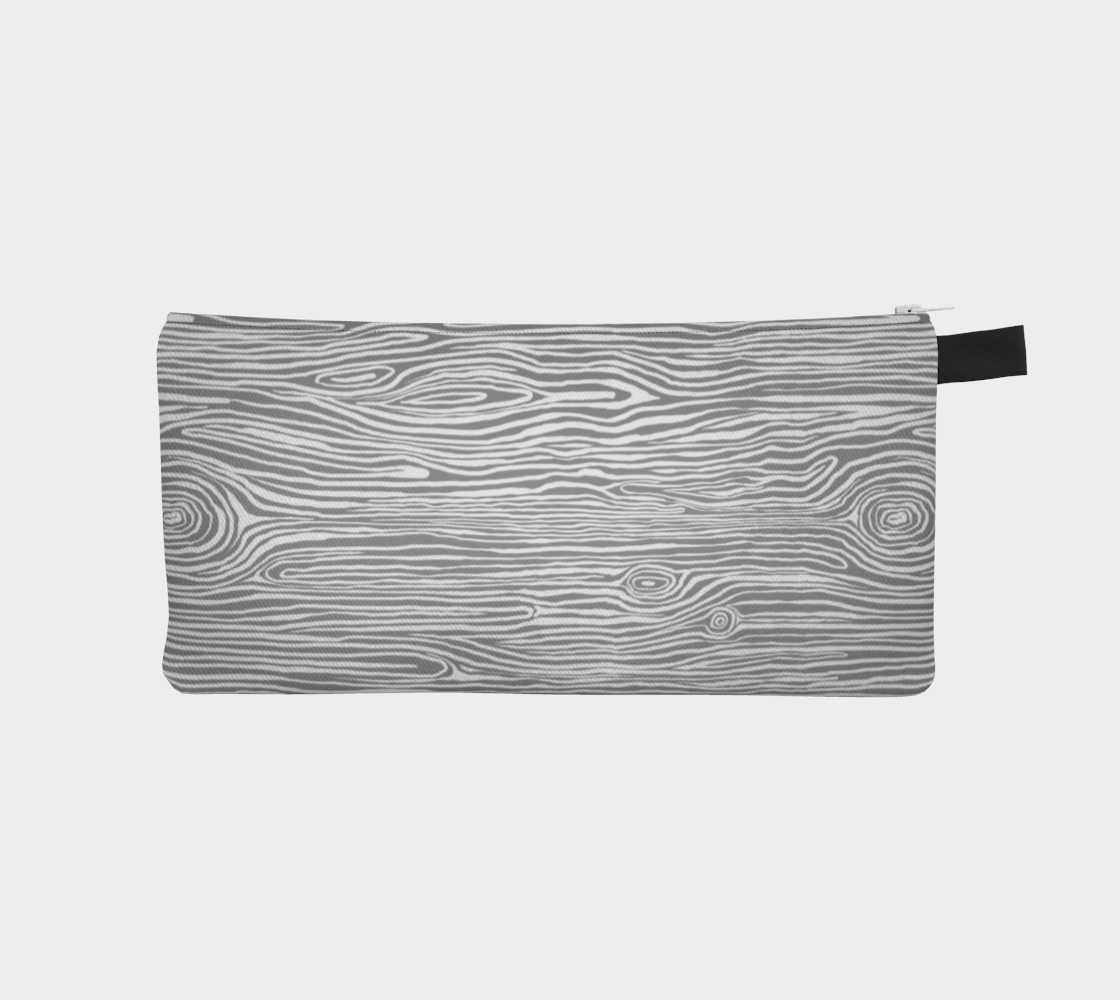 Woodgrain Gray Pencil Case