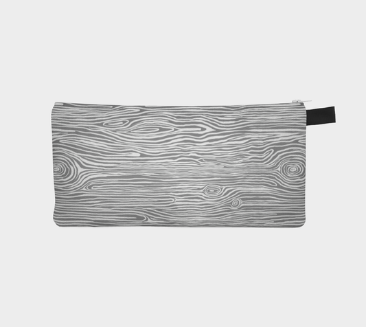 Woodgrain Gray Pencil Case