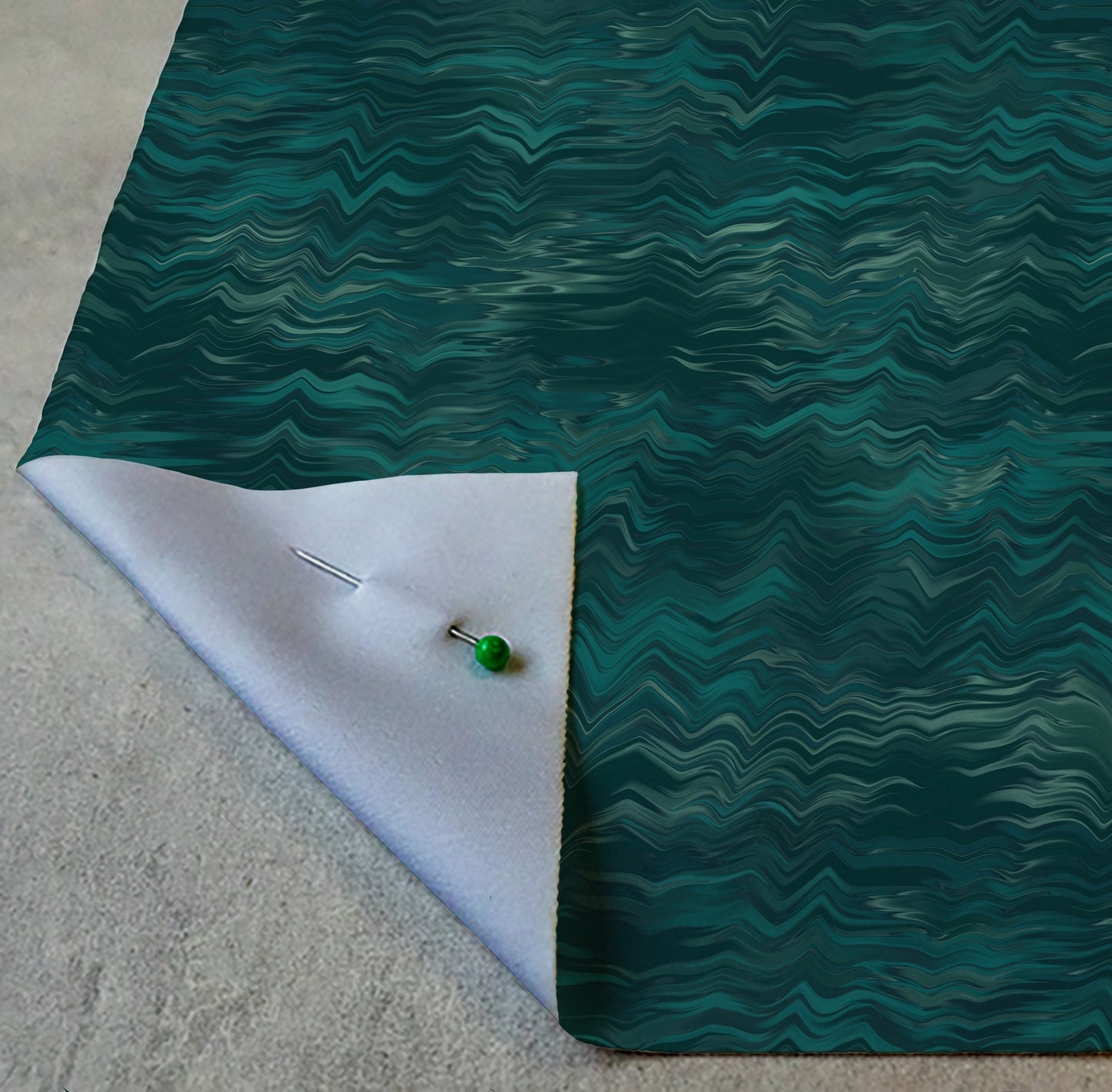 Malachite Ikat Swimsuit Knit Fabric