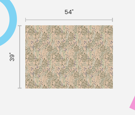 Watercolour Garden Peach Silky Knit Fabric