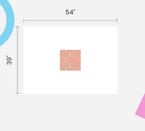 Arches and Circles Aqua on Pink Swimsuit Knit Fabric