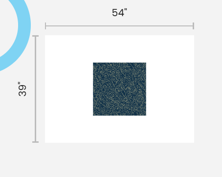 Windy Leaves - Green on Blue - Poly Chiffon Fabric