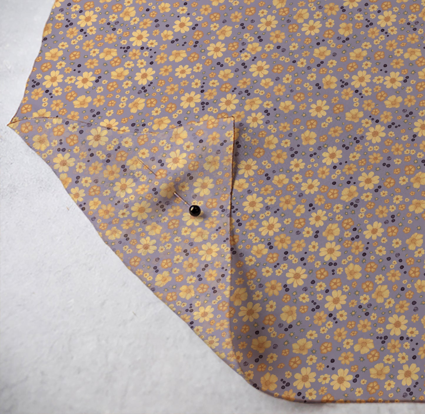 Sunshine and Lavender Silk Charmeuse Fabric
