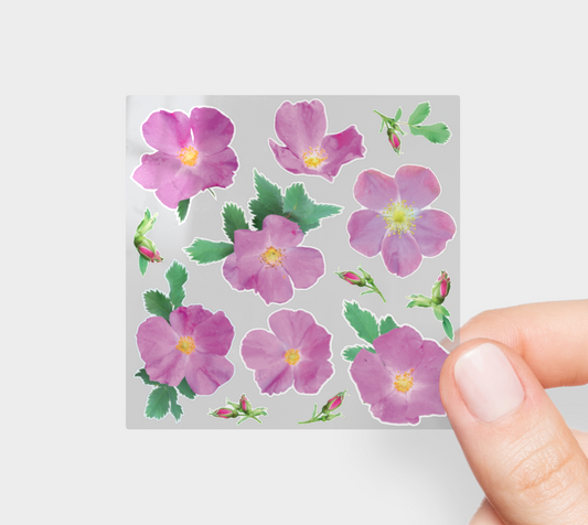 Wild Rose Permanent Stickers 9x9