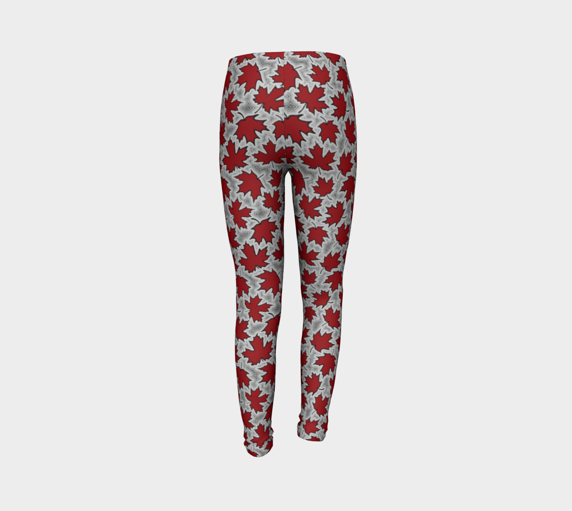 Maple Leaf on Geodes Youth Leggings