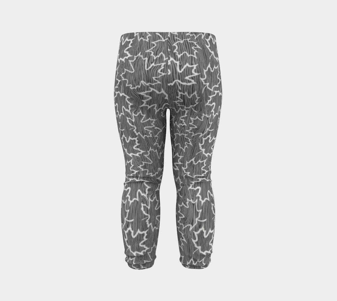Maple Leaves on Woodgrain Baby leggings