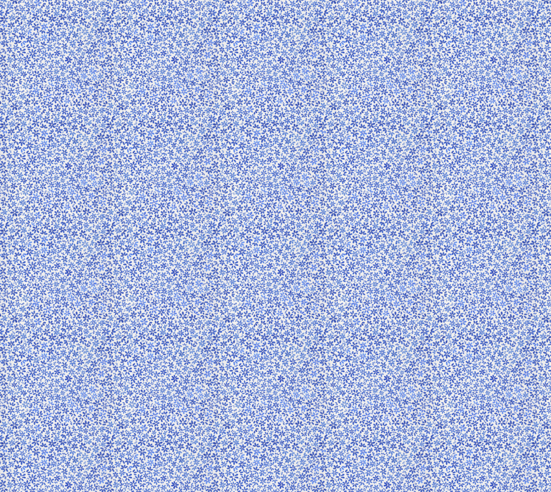 Blue Skies Floral Cotton Sateen Fabric