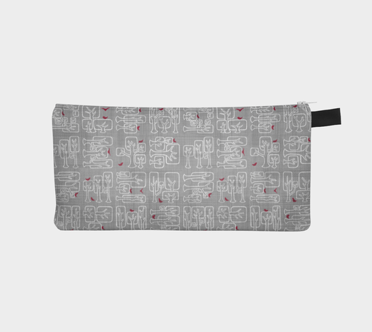 Tree Block Gray Pencil Case