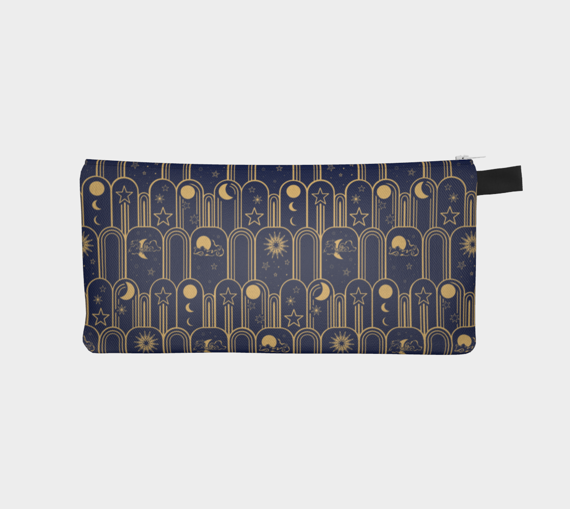 Boho Sun moon and Stars Pencil Case