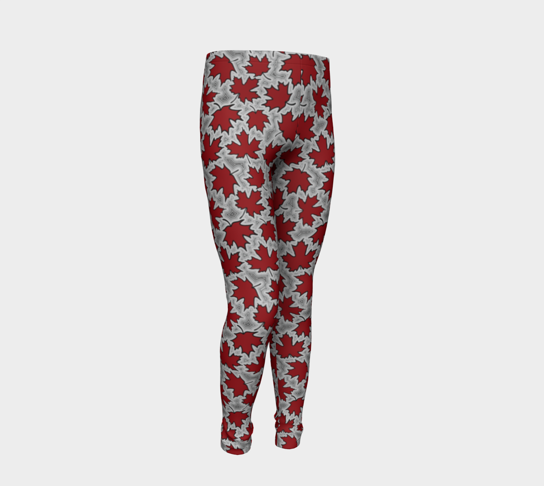 Maple Leaf on Geodes Youth Leggings