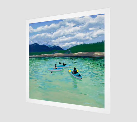 Kayaking At Kook Art Print