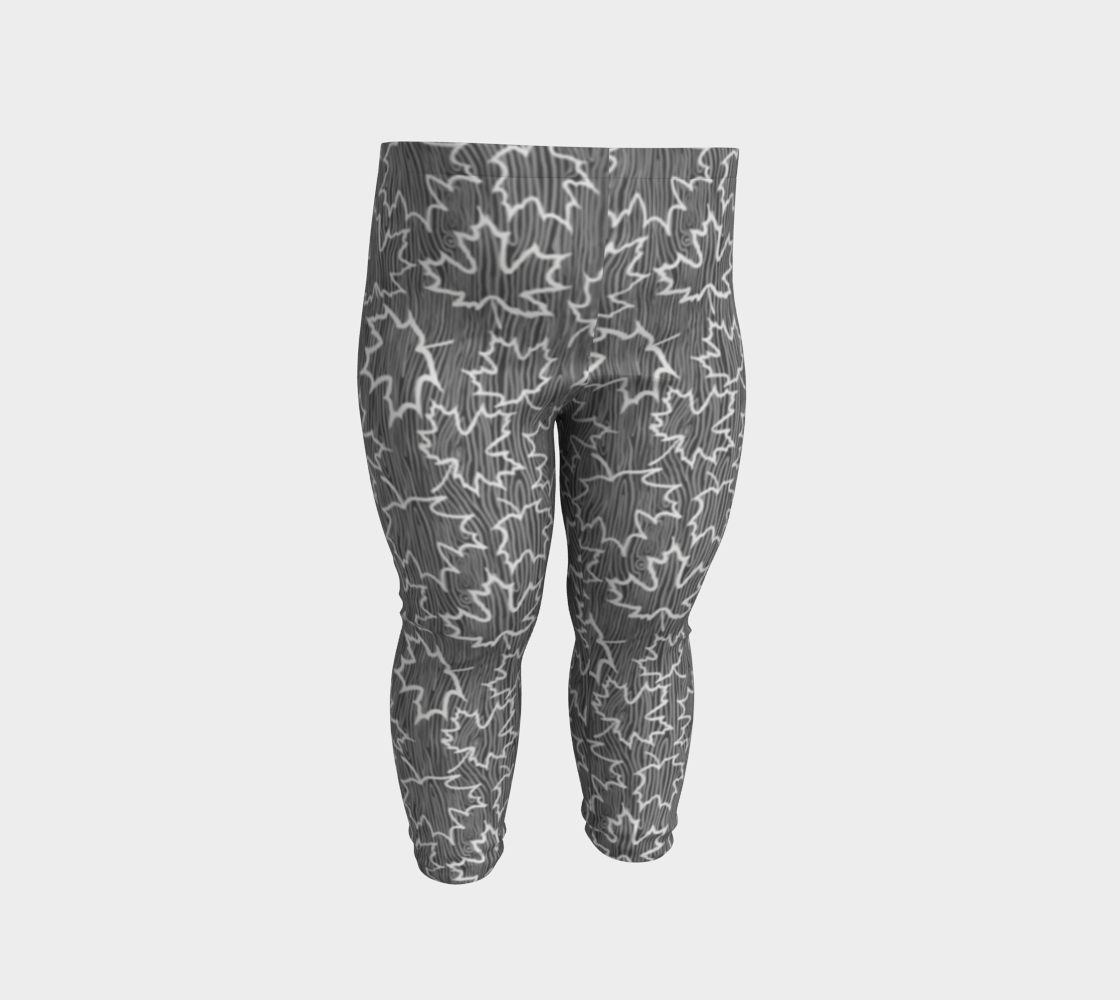 Maple Leaves on Woodgrain Baby leggings
