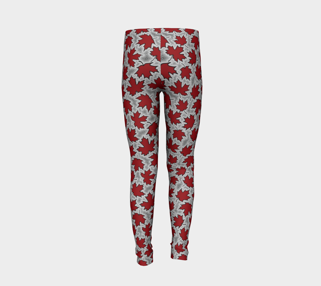 Maple Leaf on Geodes Youth Leggings