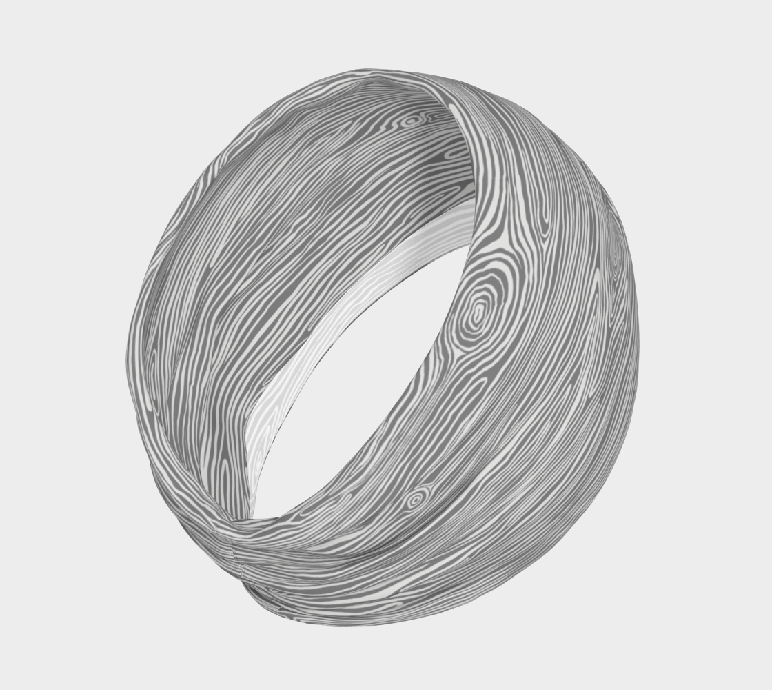 Woodgrain Headband Gray