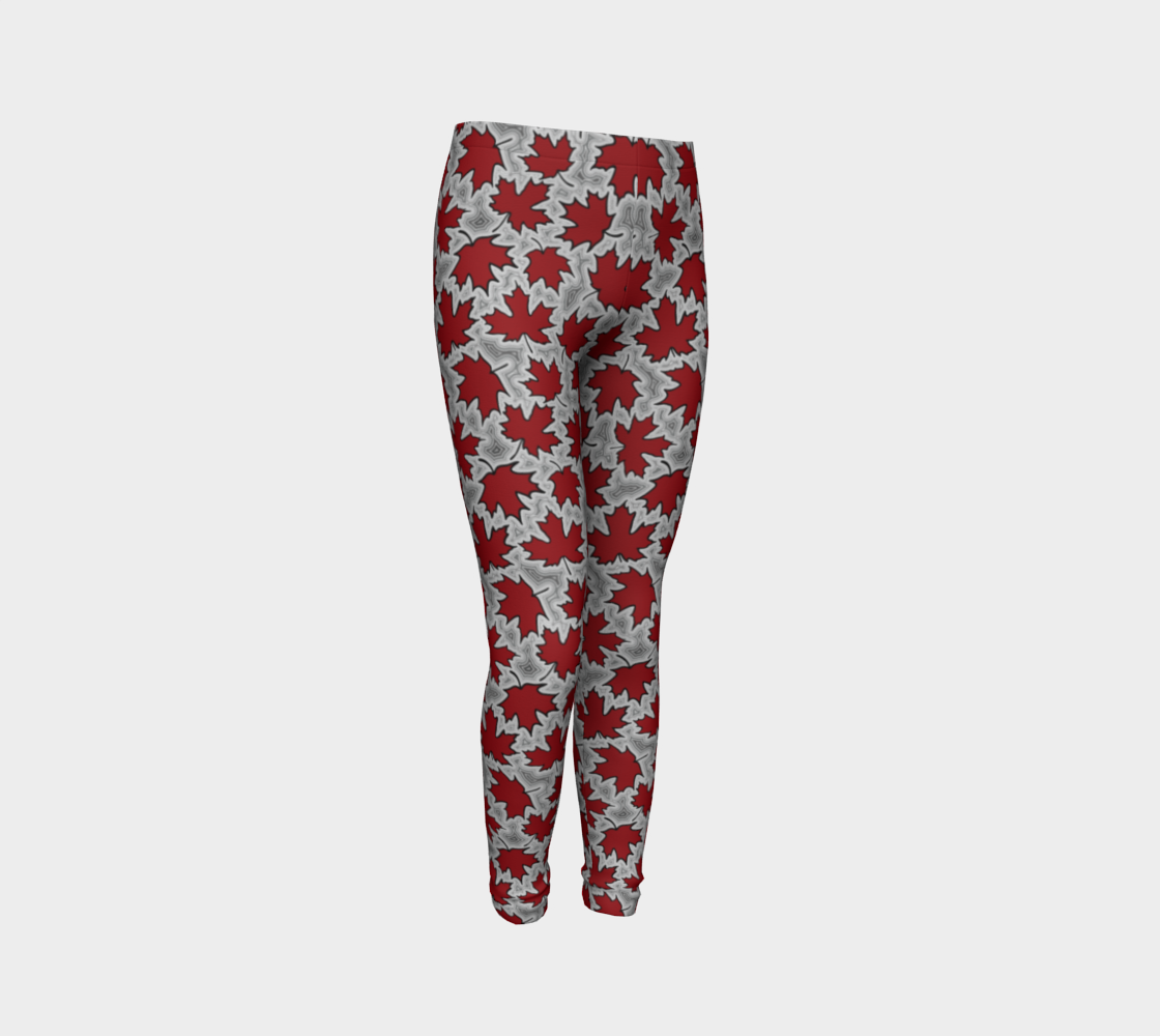 Maple Leaf on Geodes Youth Leggings