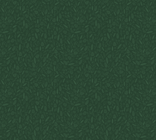 Forest Flora Ditsy - Green - Organic Cotton Hemp