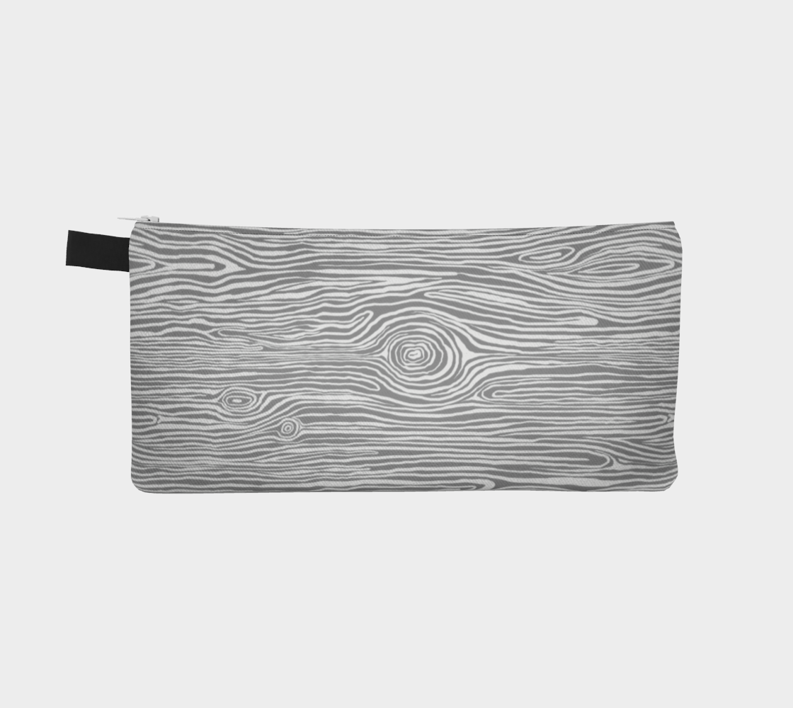 Woodgrain Gray Pencil Case