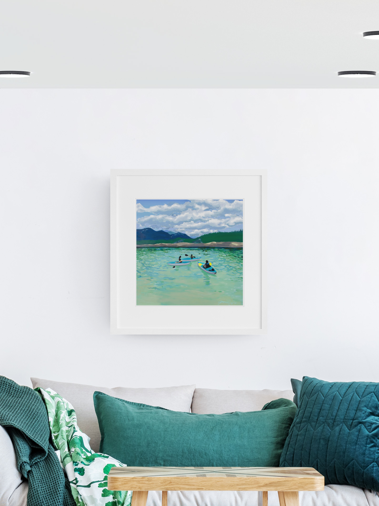 Kayaking At Kook Art Print