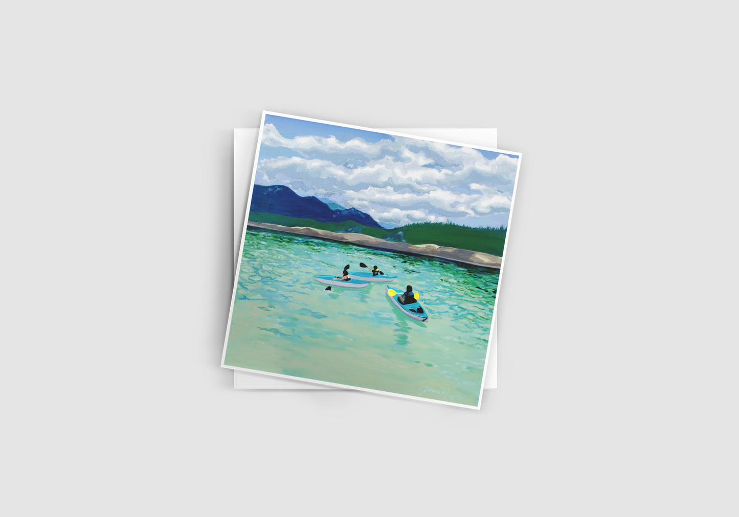 Kayaking At Kook Art Print
